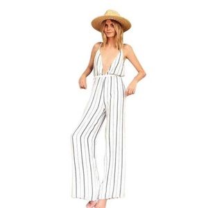FAITHFULL THE BRAND striped Shutterbabe Jumpsuit size small
